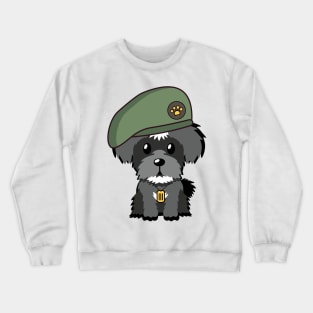 Green Beret Schnauzer Crewneck Sweatshirt